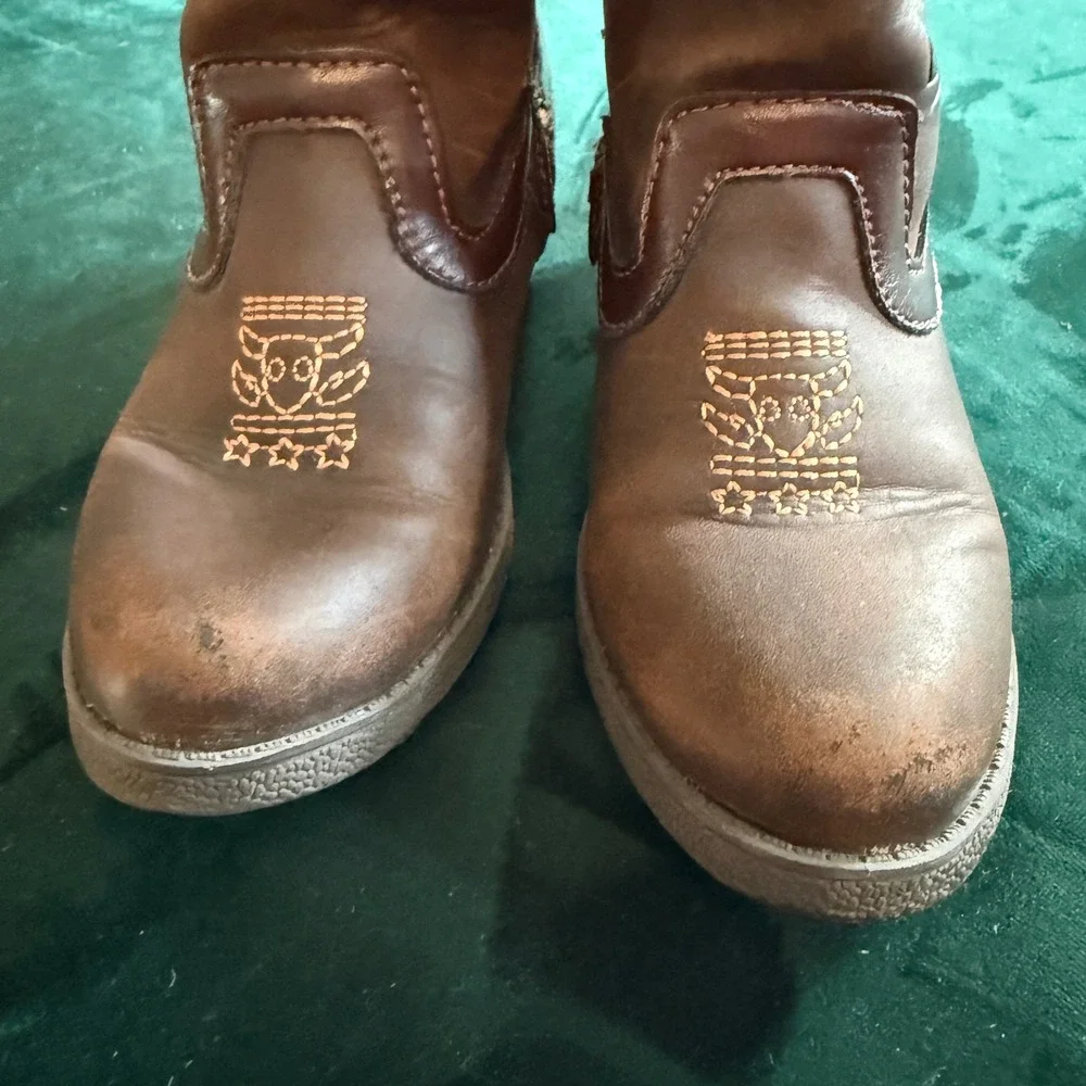 Disney Pixar Toy Story Woody Cowboy Boots Brown Kids Size 10 Non-Marking Sole